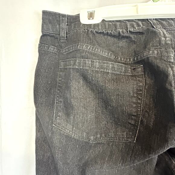 CJ Banks Jeans Women size 16W Petite stretch 36x29 Black straight - Picture 9 of 12